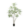 Luxe kunst bamboe boom van 240 cm met realistische groene bladeren en slanke stelen voor een rustgevend interieur.